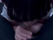 エロい音を立てながら積極的にしゃぶり尽くしてごっくんフェラをする彼女♡ cum in mouth gokkun