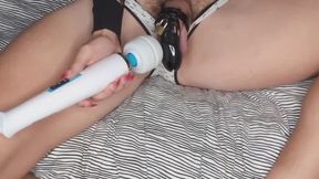 Caged, I can only cum from my magic want, and cum I did