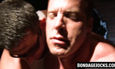 Derek Pains pulsating dick oozes precum mid torment