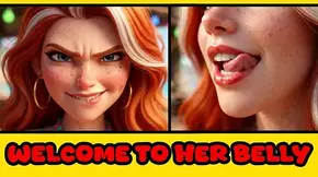 [STORY] Redhead Giantess Beach Welcome - Tiny Summer Guests Meet Her Soft Belly