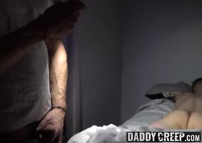 Stepdad sneaking in his sons bedroom to jerk off on him