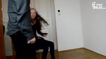 Sensual Czech Teen (18+)'s Sweat-Drenched Soles and Feet Worship