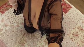 Beautiful Blonde Mature Wife Enjoys Daily Sex in Lingerie