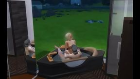 SIMS4 PORN- BLOSSOM HOUSE.  Anabelle Isabell blossom. VAGINAL.