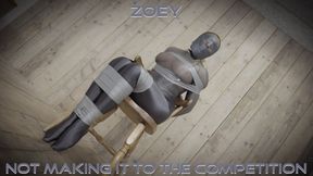 Zoey - Not Making it to the Competition Alt HD ( Swimsuit , Tape Bondage , Boobs Exposed , Wrap Gagged , Pantyhose Hooded , Microfoam Tape Gag , Duct Tape Gag , Bandage wrap gag and Blindfold )