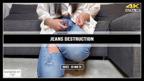 Jeans destruction 4K