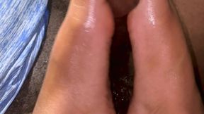 Black and white French Tip Footjob (Side View) with SpoilGoddess_J