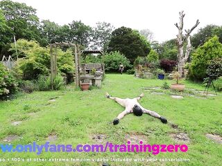 Training Zero Outdoors Slavery Femdom Drubbing my Serf