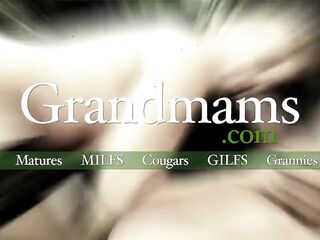 Mad grandma wanks large schlong