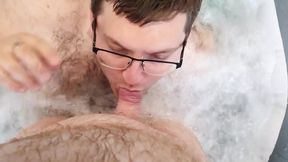 Boy Makes Daddy Cum in Hot Tub