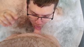 Boy Makes Daddy Cum in Hot Tub