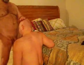 Bear Daddy Ken Pounds His Cub
