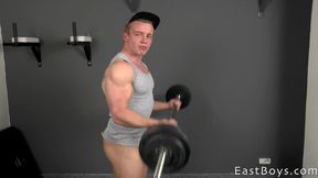 Boris Lang has bulging muscles and a hard cock