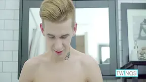 William Cums On Himself After Super Hot Shower In The Bathroom! 10 Min