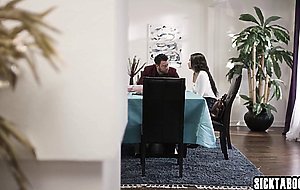 Teen political intern sucked bosses dick while he talking with his wife