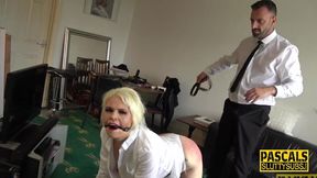 Whipped and gagged mature submissive slut