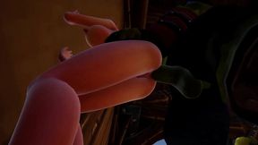 elf has a threesome with two orcs - warcraft porn parody