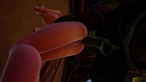 elf has a threesome with two orcs - warcraft porn parody