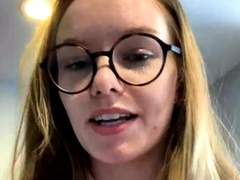 Amateur webcam slut shows tit on cam