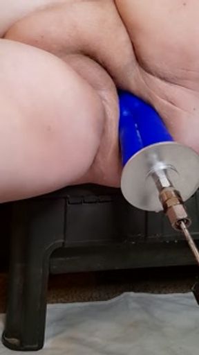 Double fist dildo on my fuck machine