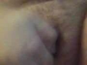 Trans guy rubs clit hard