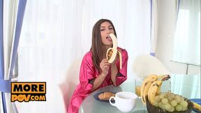POV -  Cum hungry hottie Julia Rocca drains your cock after hot sex
