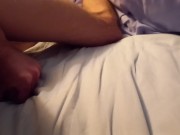 Wank and cum - nice cumshot from my thick lubed up cock