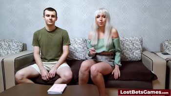 Game's Big Boobs in Lost Bet Blowjob Showdown