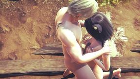 Hentai Uncensored 3D - Kitty masturbating with boobs & penetration until cum