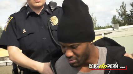 CFNM INTERRACIAL hardcore sex with TWO MILF HORNY cops