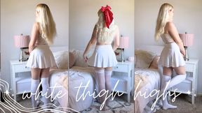 White Thigh High Sock Fetish