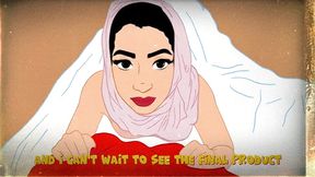 arab hottie tutor: english lessons & seductive secrets - 3:43 minutes of sizzling animation