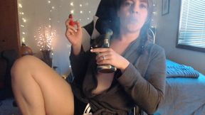 Mistress blows smoke in your face