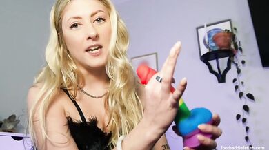 Blonde goddess inch by inch anal training sissy worship