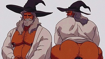 The old wizard of the kingdom likes to give his ass to the subjects of the castle. Anime Hentai Fantasy