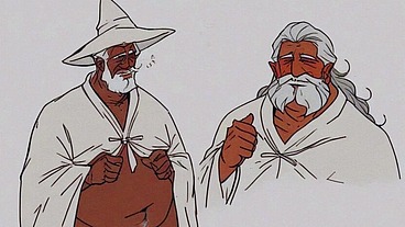 The old wizard of the kingdom likes to give his ass to the subjects of the castle. Anime Hentai Fantasy