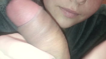 Masturbation and blowjob to music.