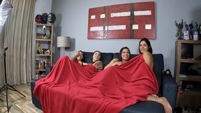 quarteto de morenas deliciosas uma festa intima cheia de tesao e caricias