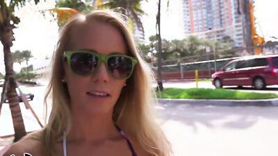BANGBROS - Blonde Surfer Hippie Sunny Stone Fucked on the Bang Bus!