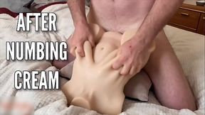 I put Numbing Cream on his Cock and ordered him to fuck sex doll