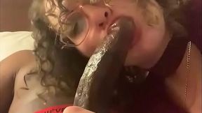 Milf gulps down massive cock