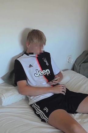 Soccer Bro Jerks Off in Bed