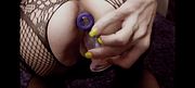 Big 25 cm dildo and milfs tight holes