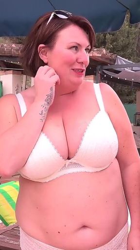 AuntJudysXXX - Busty Mature Lesbian MILFs Melody, Randy, and Jojo Get Naughty by the Pool