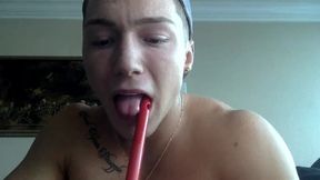 Hot American Muscled Stud Sucking a Wisthle