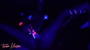 body painted and fucking myself in the blacklight