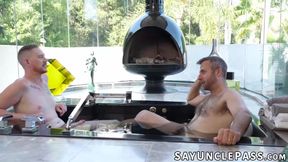 Harrison Todd enjoys being a toy boy for Joel Someone and Brody Kayman