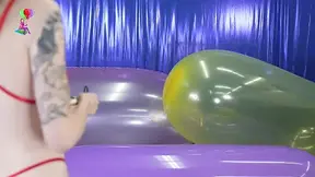 Stella Inflates Balloon for Custom Non Pop