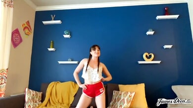 Alison Rey and James Deen go hard in a casting session full of gagging and 69