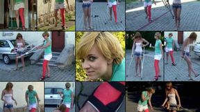 Bridget LLC Crutching in I Hate This Cast Shoe! (in HD 1920X1080)